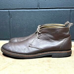 GBX Brown Leather Chukka Boots Men’s 10.5 Casual Lace Up Ankle